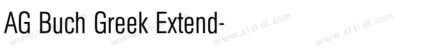 AG Buch Greek Extend字体转换